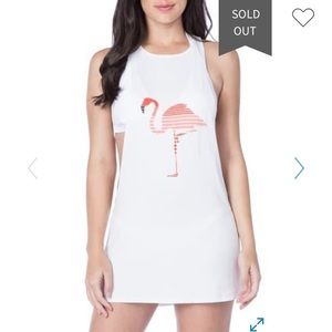 The Bikini Lab Flamigo Swim Cover Up Top - XL